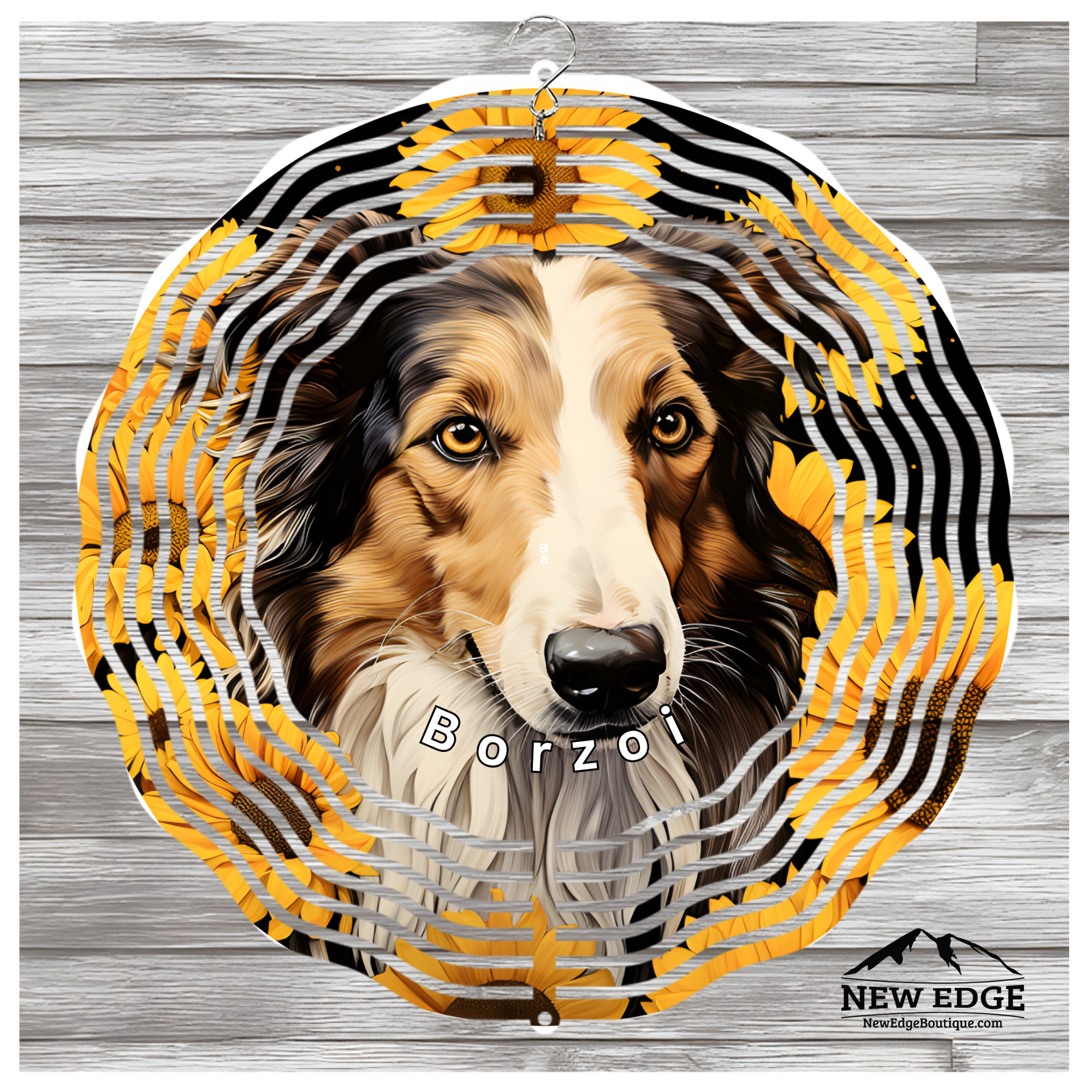 10 inches round dog breed wind spinner