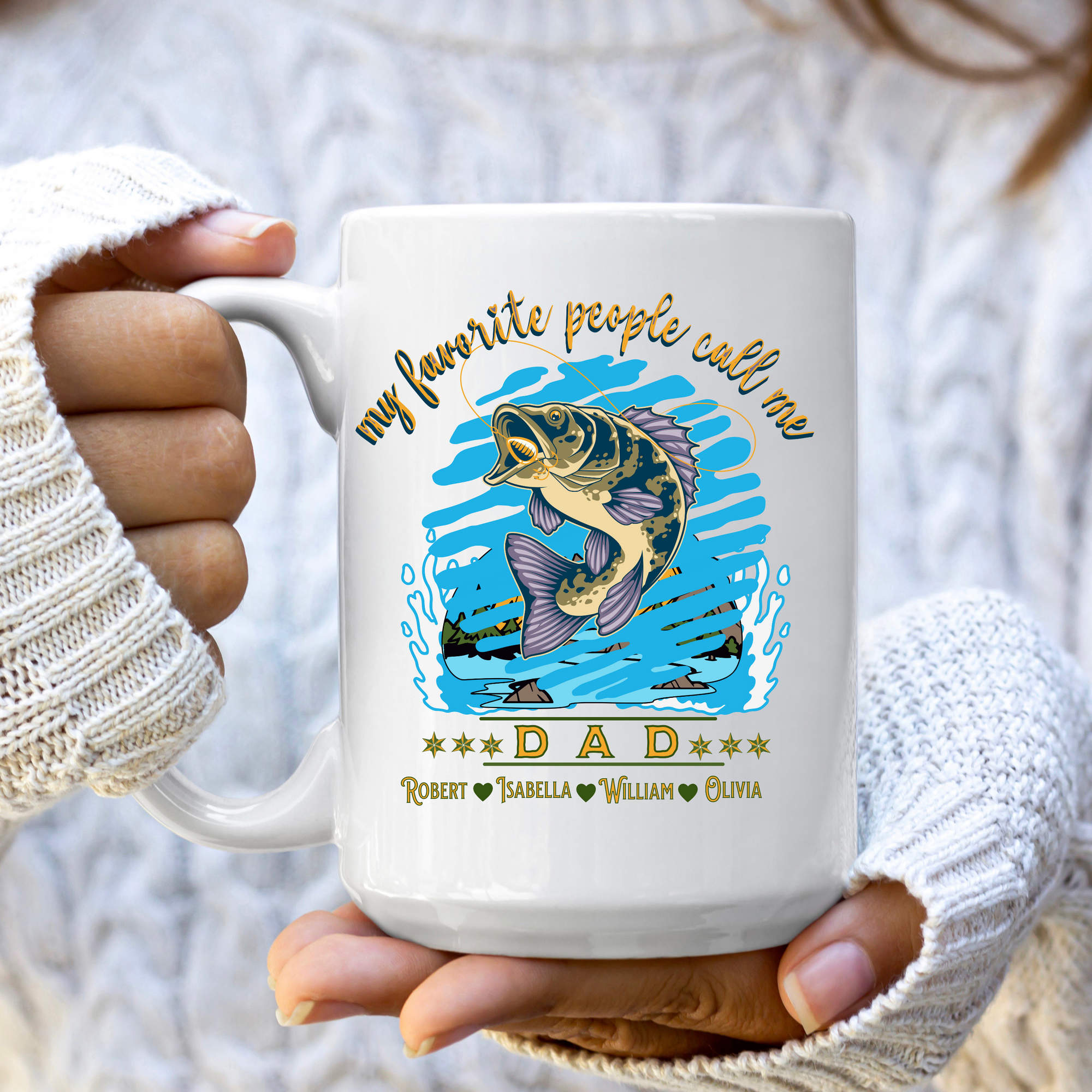 PERSONALIZE FISHING CERAMIC MUG