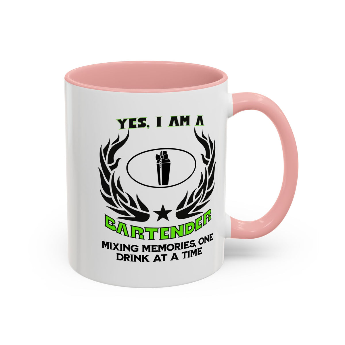 Bartender Mug - &#39;Yes, I Am a Bartender&#39; - Mixing Memories One Drink at a Time - 11oz &amp; 15oz Ceramic Accent Mug - Gift for Mixologists