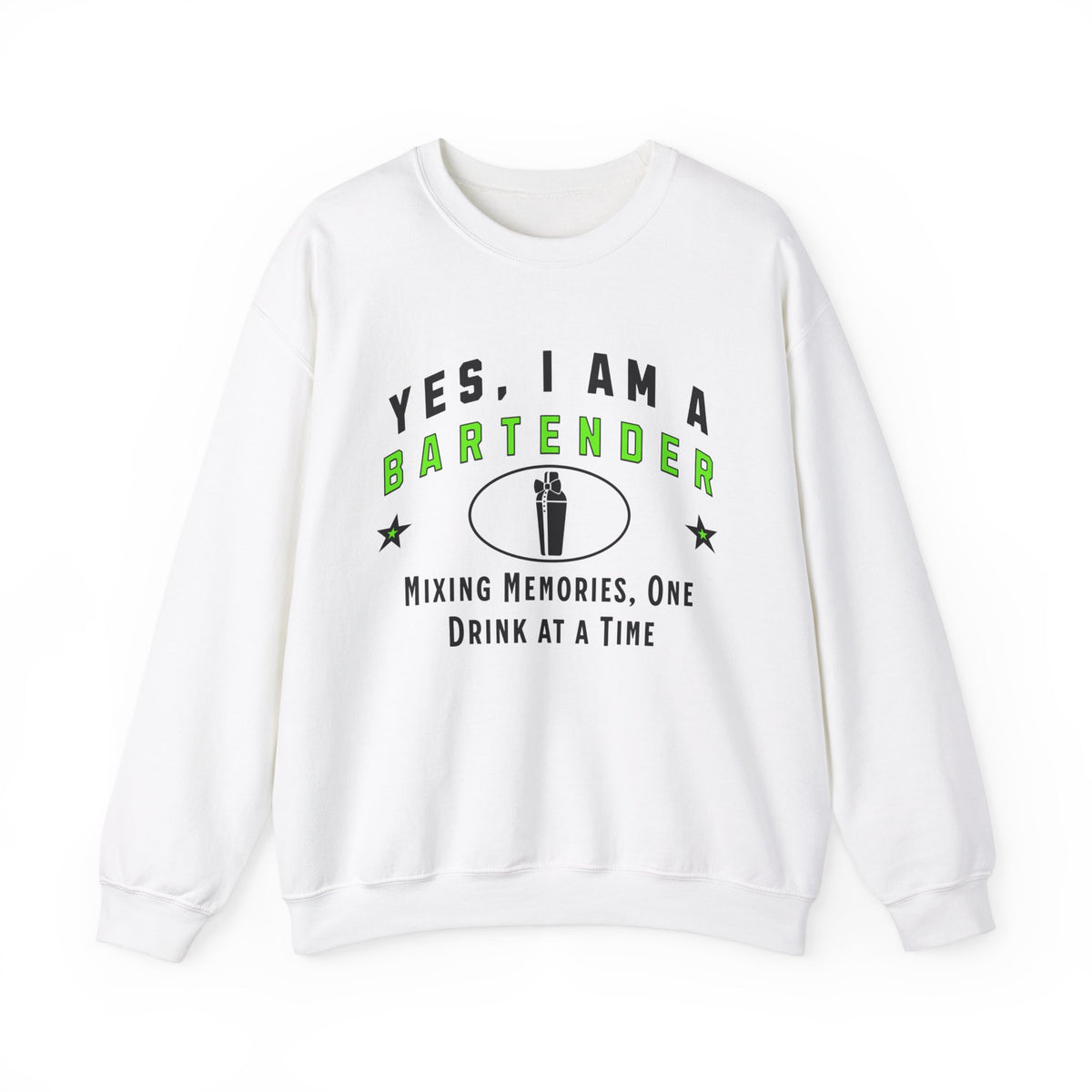 YES, I AM A BARTENDER Crewneck Sweatshirt – Mixing Memories, One Drink at a Time