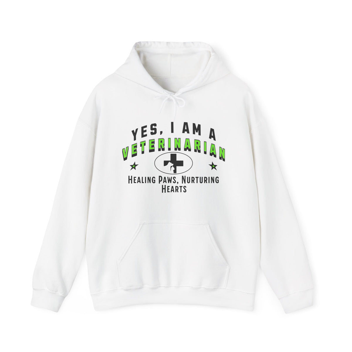 Veterinarian Hoodie - &#39;YES, I AM A VETERINARIAN&#39; Unisex Sweatshirt | Healing Paws, Nurturing Hearts | Perfect Gift for Animal Lovers