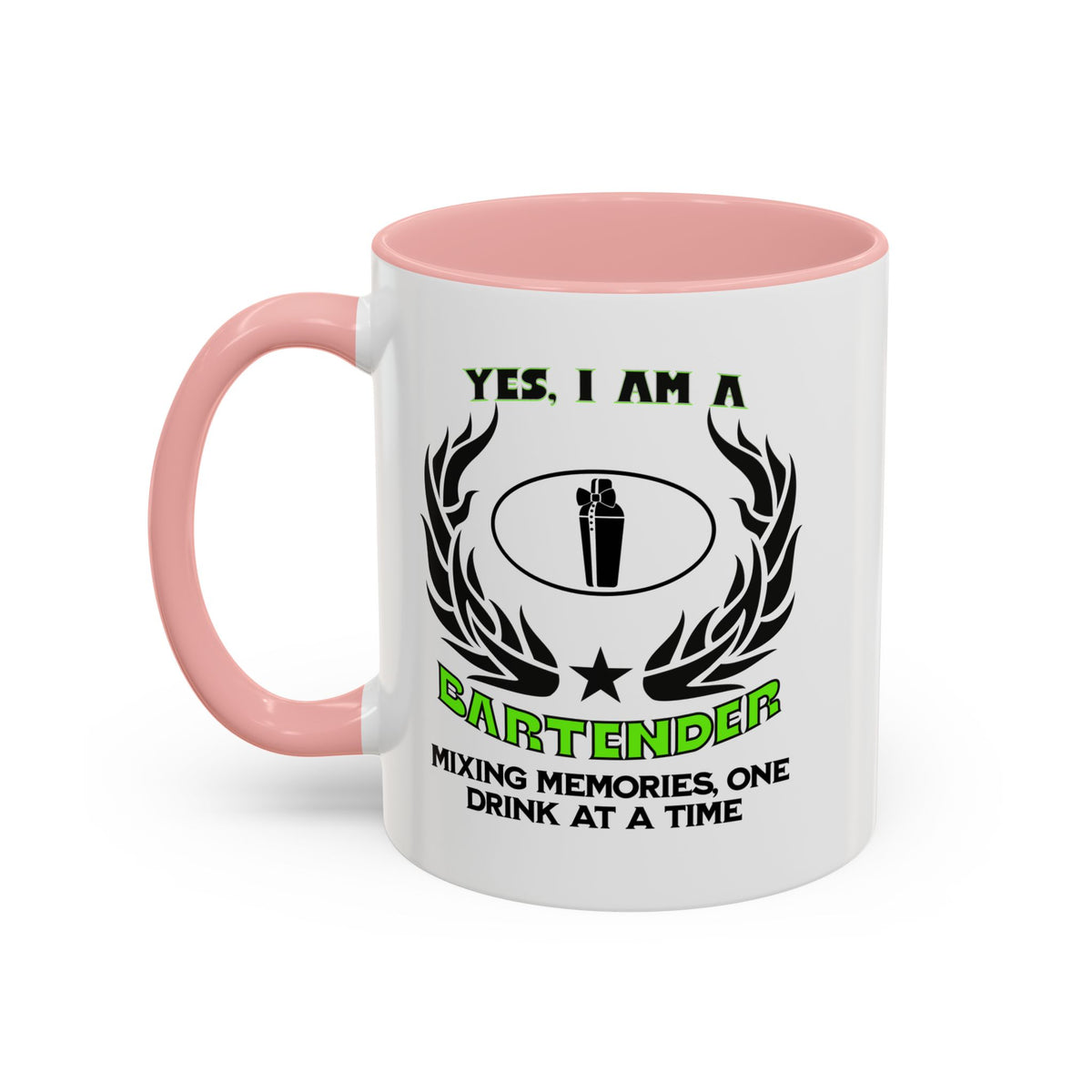 Bartender Mug - &#39;Yes, I Am a Bartender&#39; - Mixing Memories One Drink at a Time - 11oz &amp; 15oz Ceramic Accent Mug - Gift for Mixologists