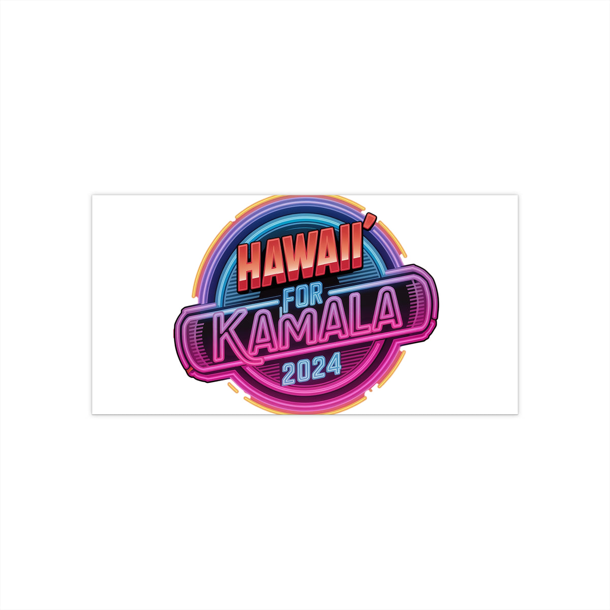 Hawaii for Kamala Harris 2024 Presidential Campaign Support Sticker – Show Your Hawaiian Pride for Kamala