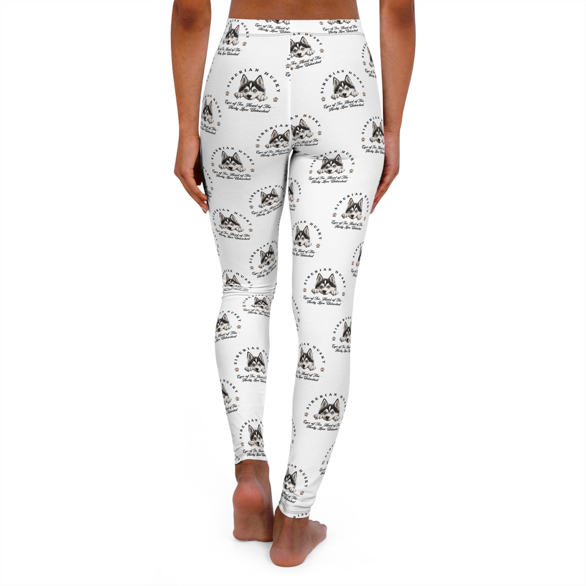 Siberian Husky &quot;Celebrating Loyalty &amp; Determination&quot; Skinny High-Waisted Yoga Leggings – Power and Style for Husky Lovers