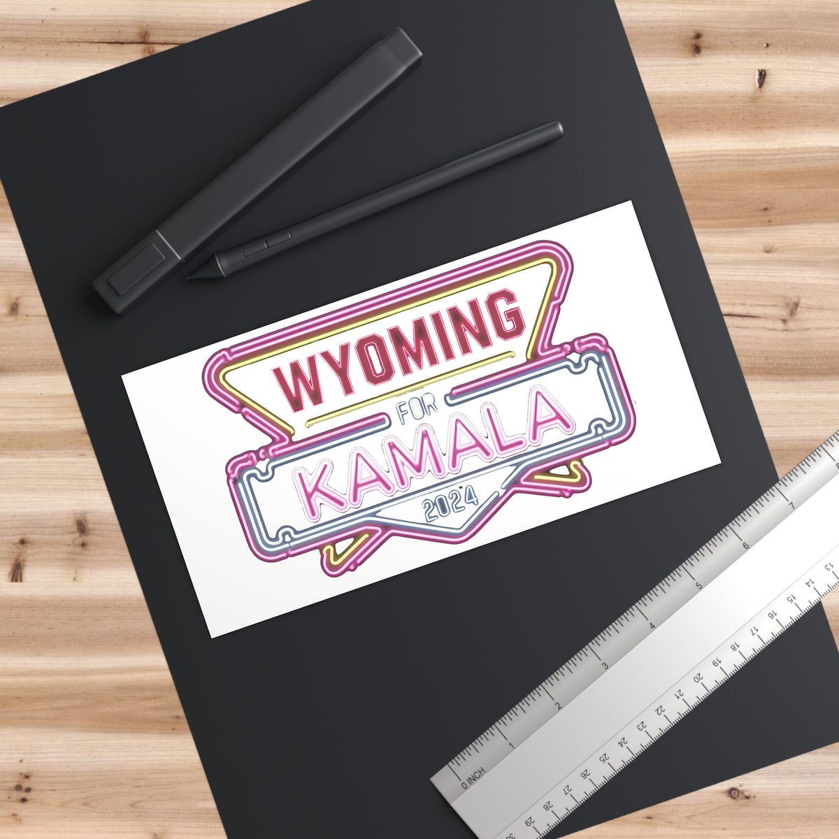 Wyoming for Kamala 2024 - Presidential Campaign Support Sticker