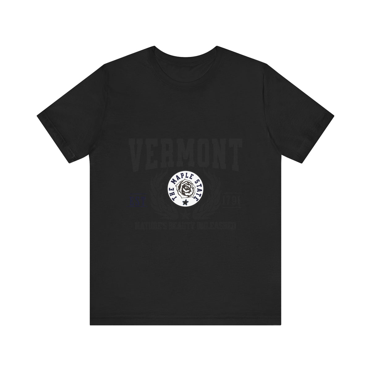 Vermont State T-Shirt – &quot;Nature&#39;s Beauty Unleashed&quot; Slogan Tee, Perfect for Vermont Lovers and Outdoor Enthusiasts