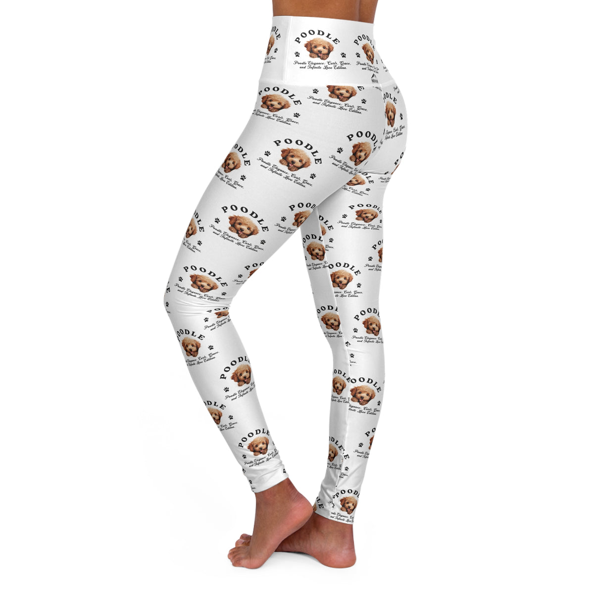 Poodle &quot;Elegance: Curls, Grace, and Infinite Love&quot; Skinny High-Waisted Yoga Leggings – Stylish Comfort for Poodle Lovers