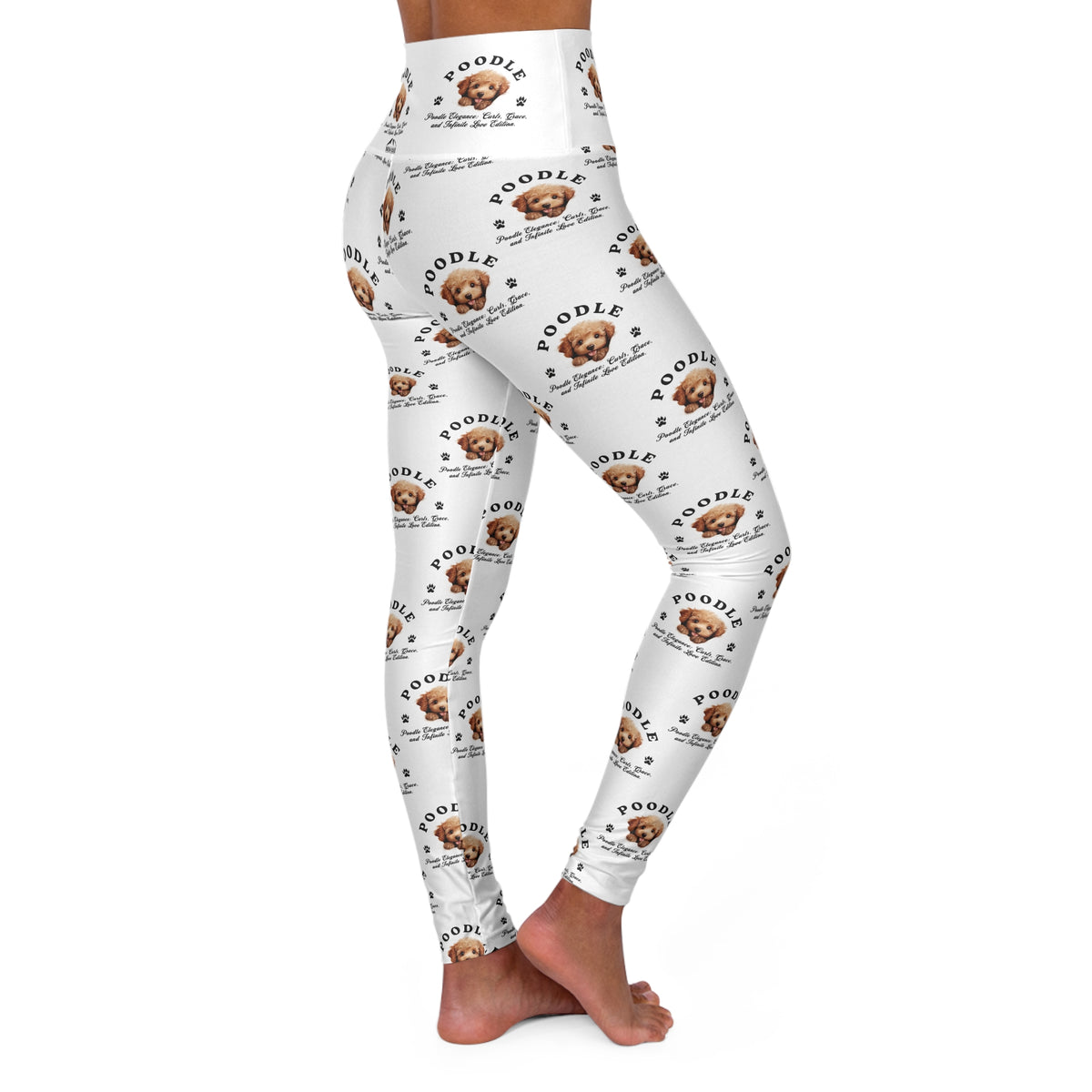 Poodle &quot;Elegance: Curls, Grace, and Infinite Love&quot; Skinny High-Waisted Yoga Leggings – Stylish Comfort for Poodle Lovers