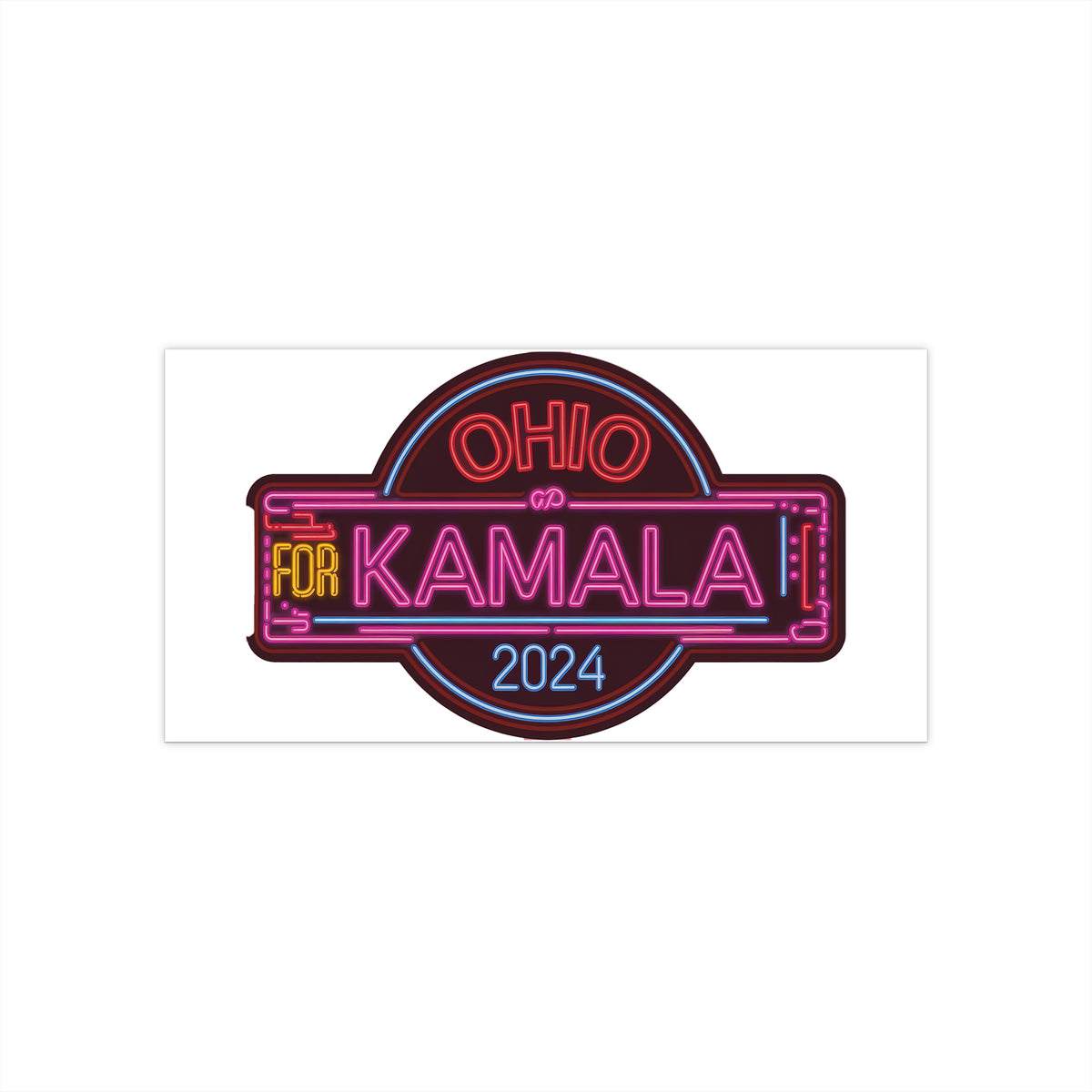 Ohio for Kamala Harris 2024 – Presidential Campaign Support Vinyl Sticker