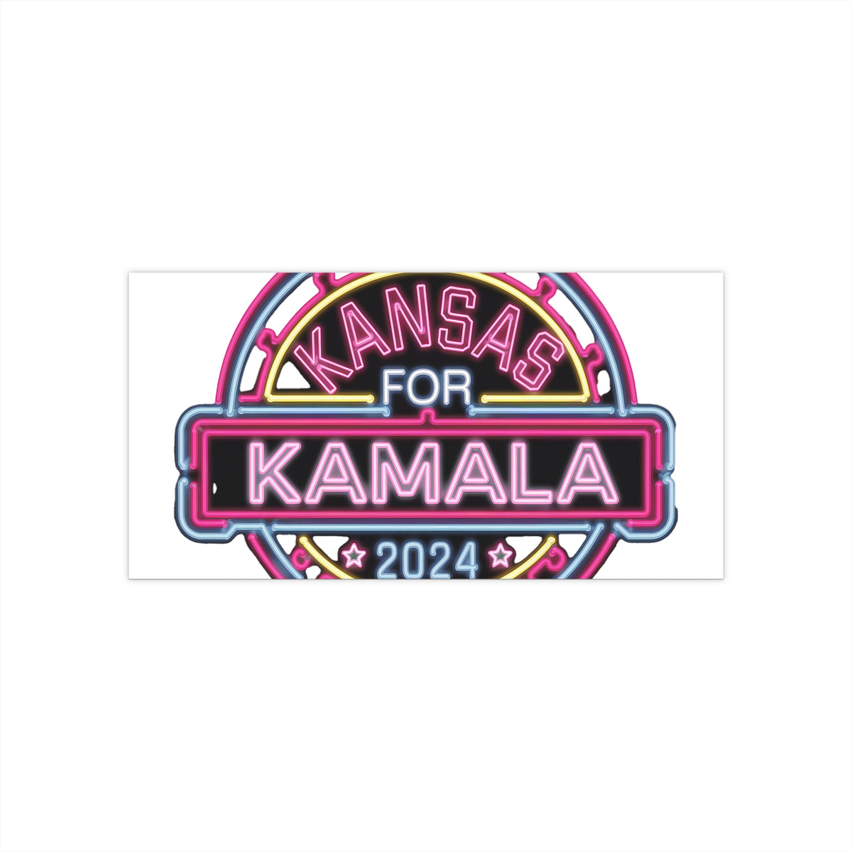 Kansas for Kamala Harris 2024 Presidential Support Sticker