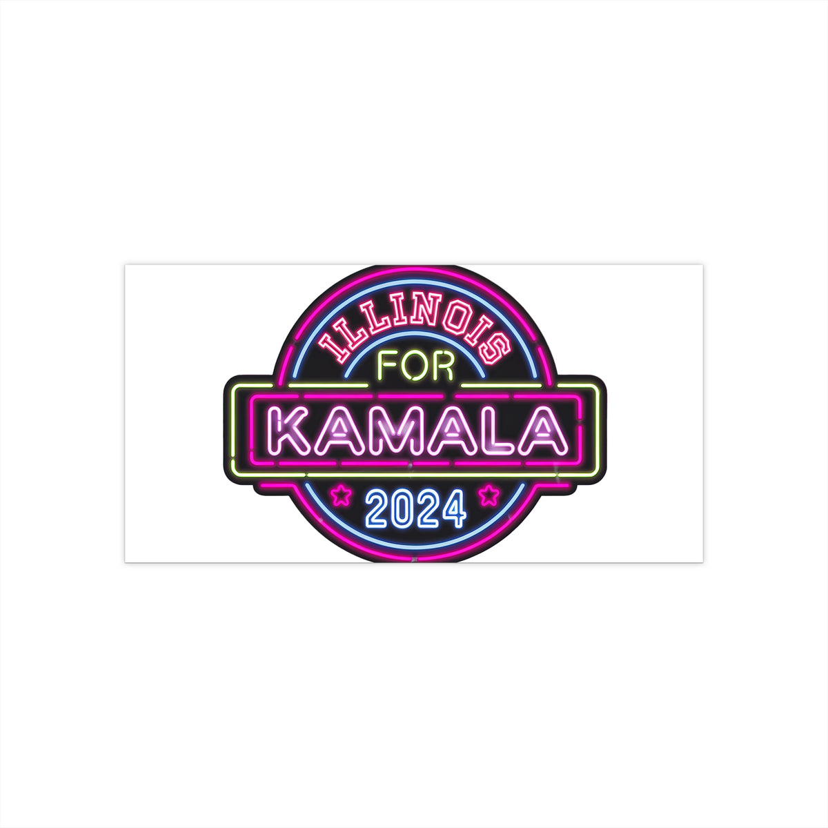 Illinois for Kamala Harris 2024 Presidential Campaign Sticker – Proudly Support Kamala in Illinois