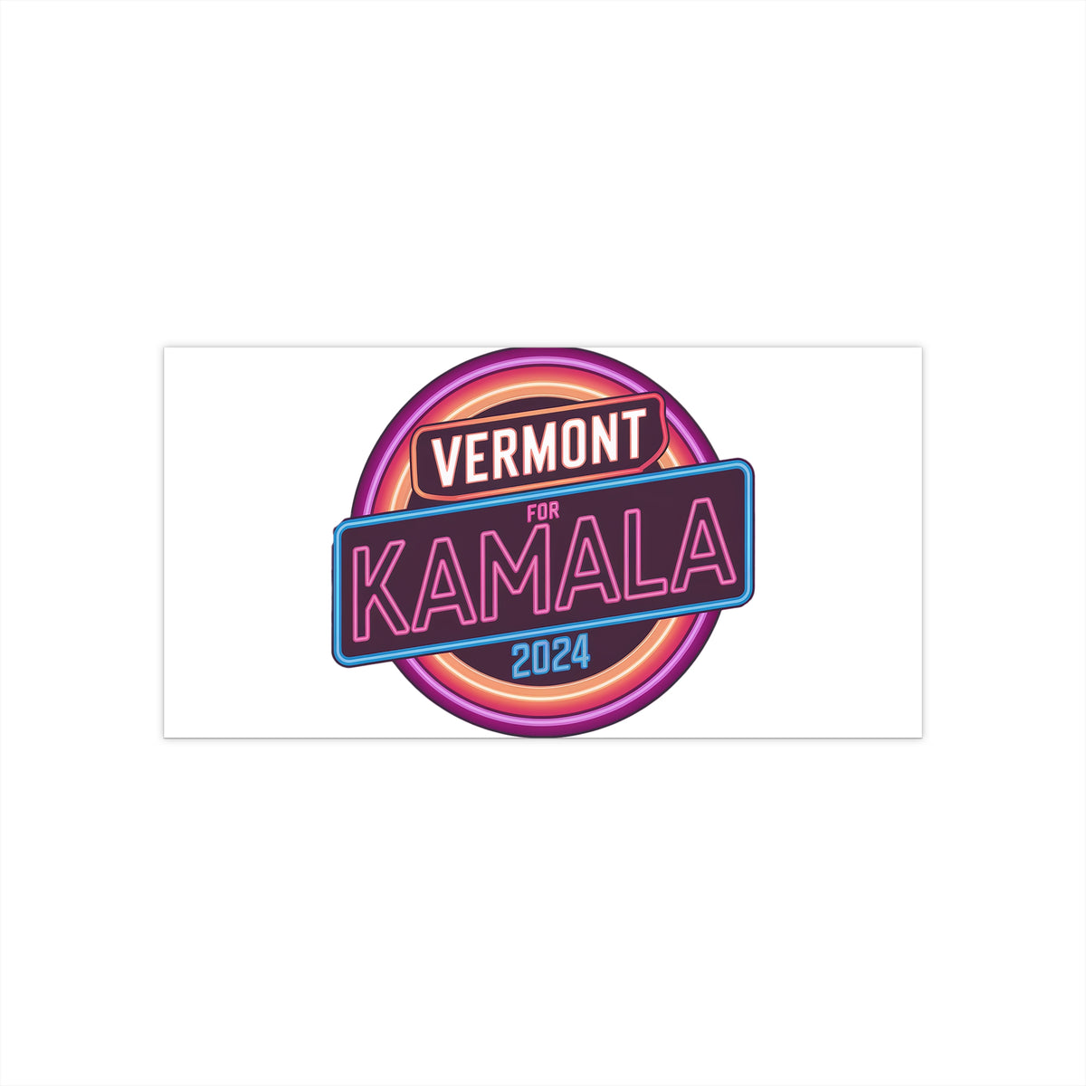 Vermont for Kamala Harris 2024 – Presidential Campaign Support Vinyl Sticker