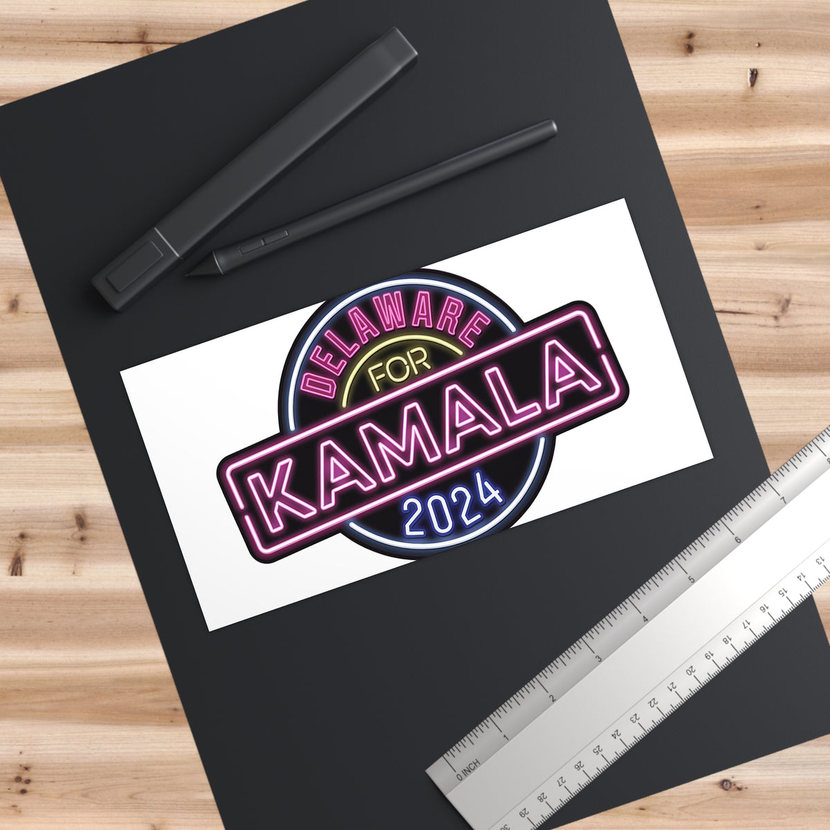 Delaware for Kamala Harris 2024 Presidential Campaign Sticker – Proudly Support Kamala in Delaware