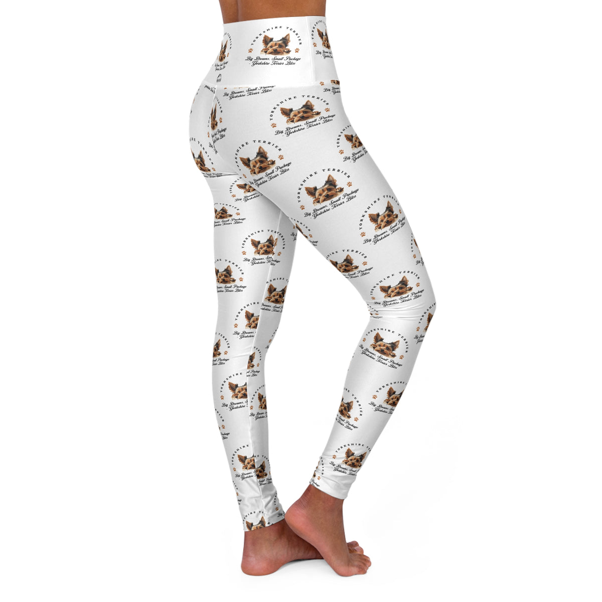 Yorkshire Terrier &quot;Big Dreams, Small Package – Bliss in Every Step&quot; Skinny High-Waisted Yoga Leggings