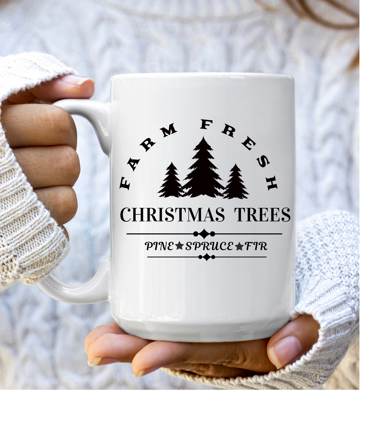 FARM FRESH HOLIDAY ELEGANCE: FROM NEW EDGE BOUTIQUE CERAMIC MUG