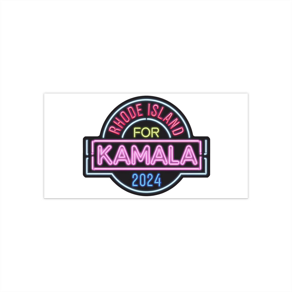 Rhode Island for Kamala Harris 2024 – Presidential Campaign Support Vinyl Sticker