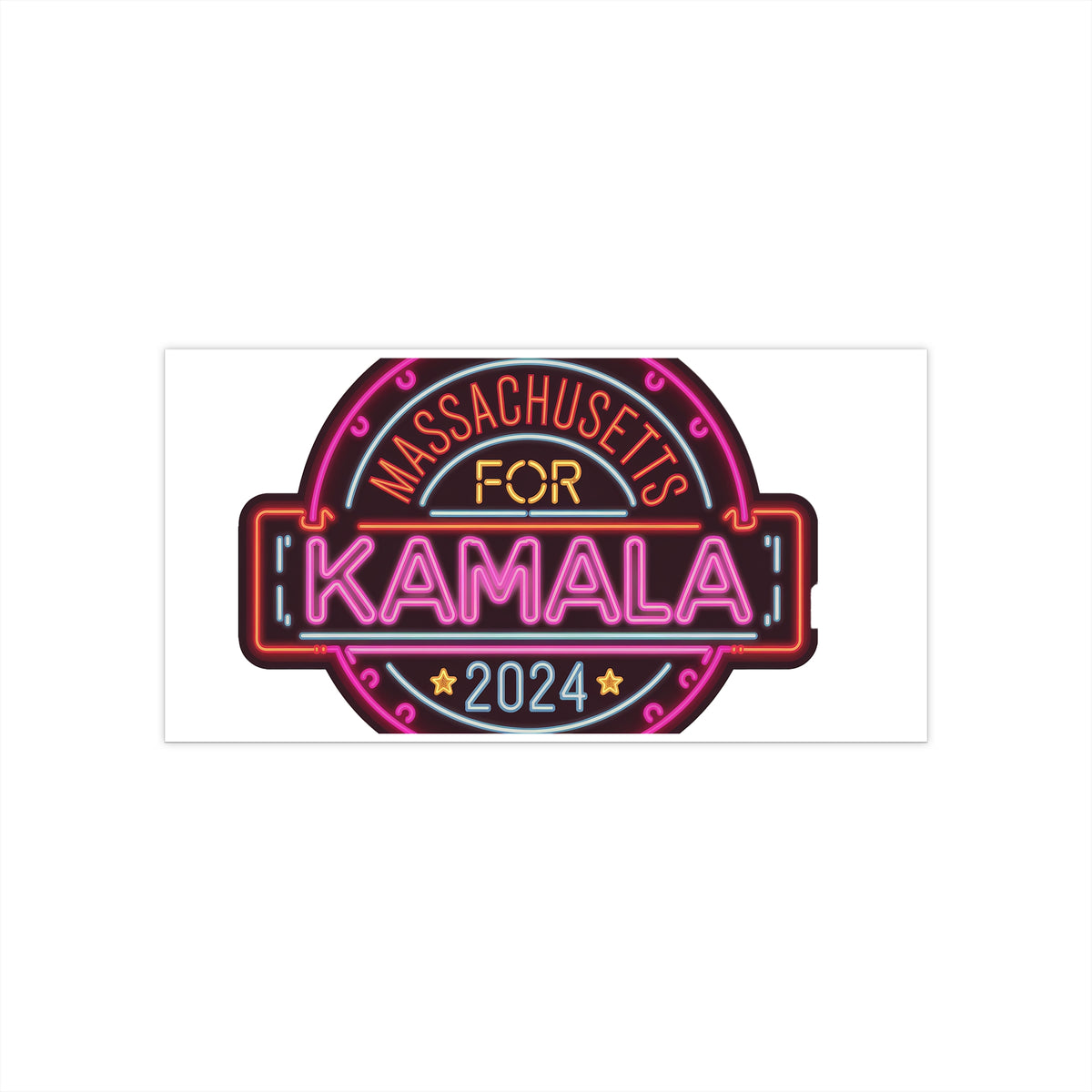 Massachusetts for Kamala Harris 2024 President Campaign Support Sticker