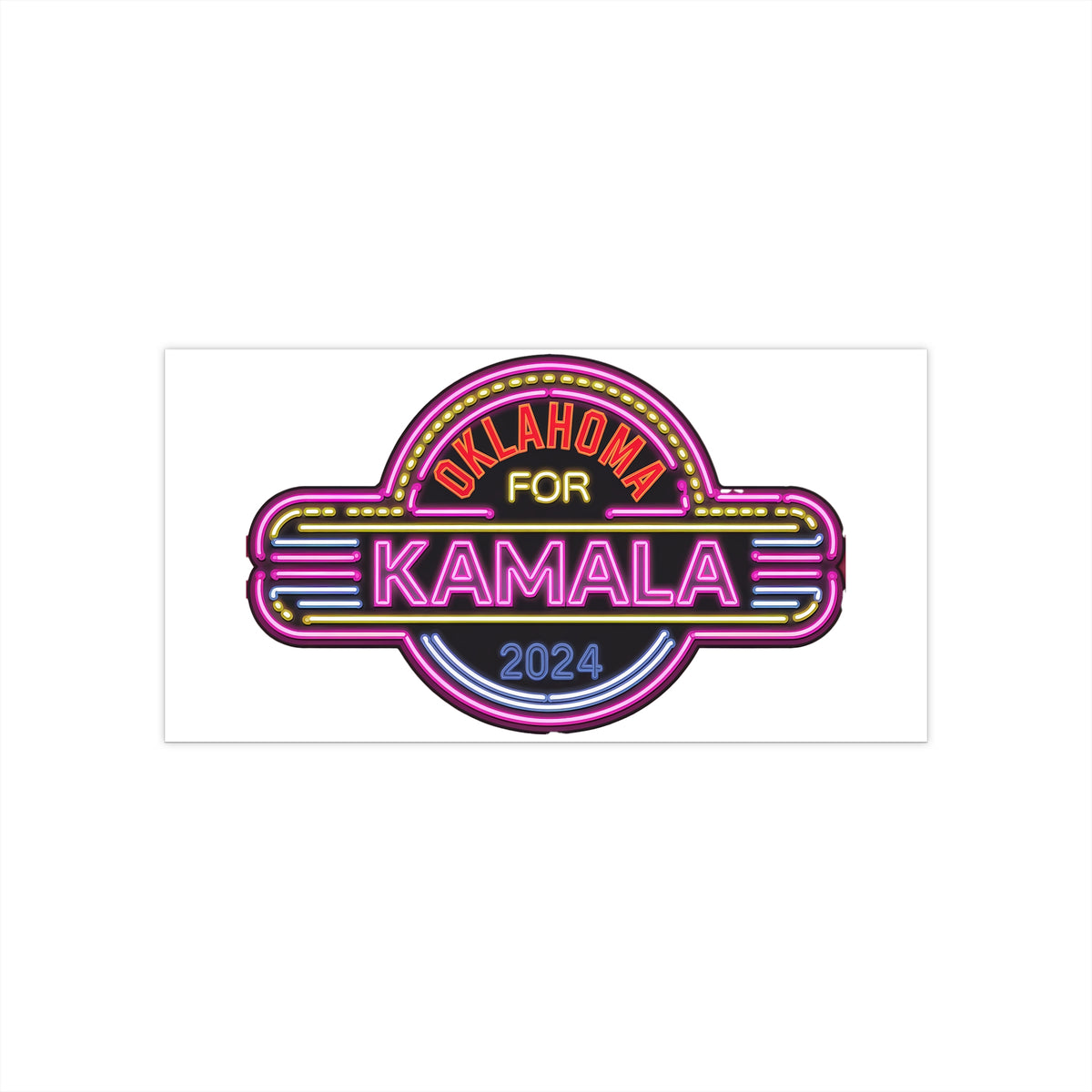 Oklahoma for Kamala Harris 2024 – Presidential Campaign Support Vinyl Sticker