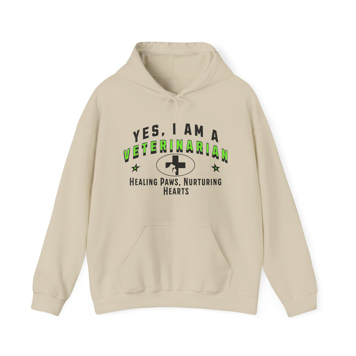 Veterinarian Hoodie - &#39;YES, I AM A VETERINARIAN&#39; Unisex Sweatshirt | Healing Paws, Nurturing Hearts | Perfect Gift for Animal Lovers