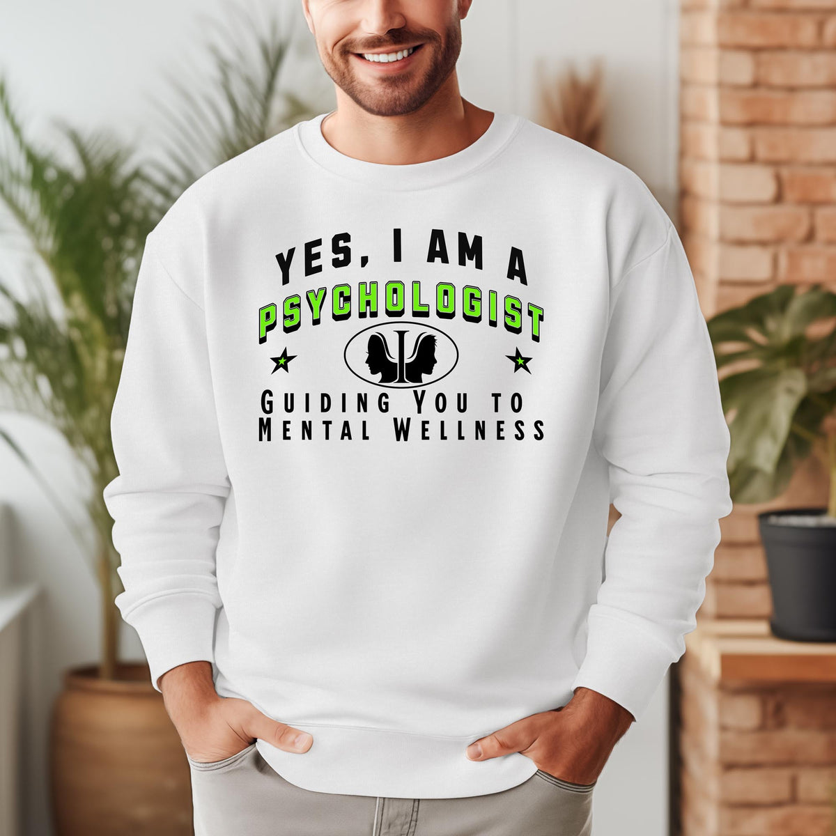 YES, I AM A PSYCHOLOGIST&quot; Crewneck Sweatshirt – Celebrating Mind, Heart, and Healing