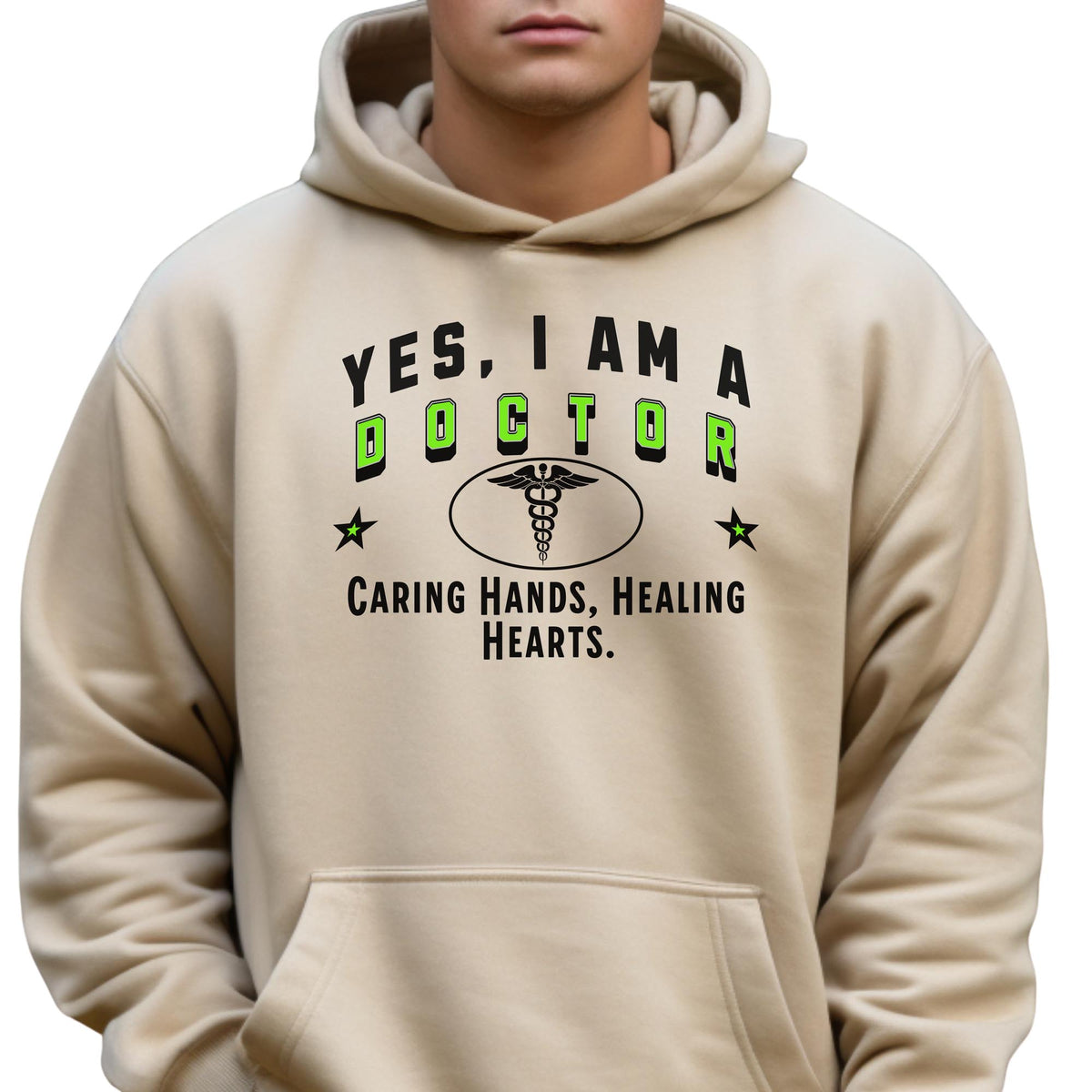 Doctor Unisex Hoodie – Caring Hands, Healing Hearts | Show Your Dedication to Compassionate Healthcare