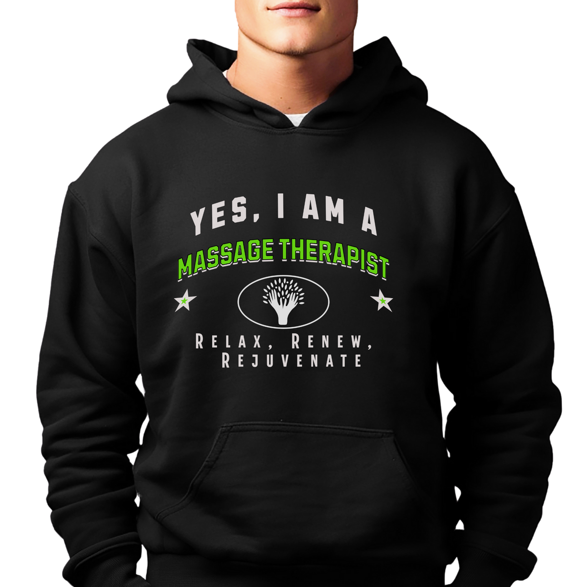 Massage Therapist Unisex Hoodie - Relax, Renew, Rejuvenate | Cozy Gift for Wellness and Healing Professionals