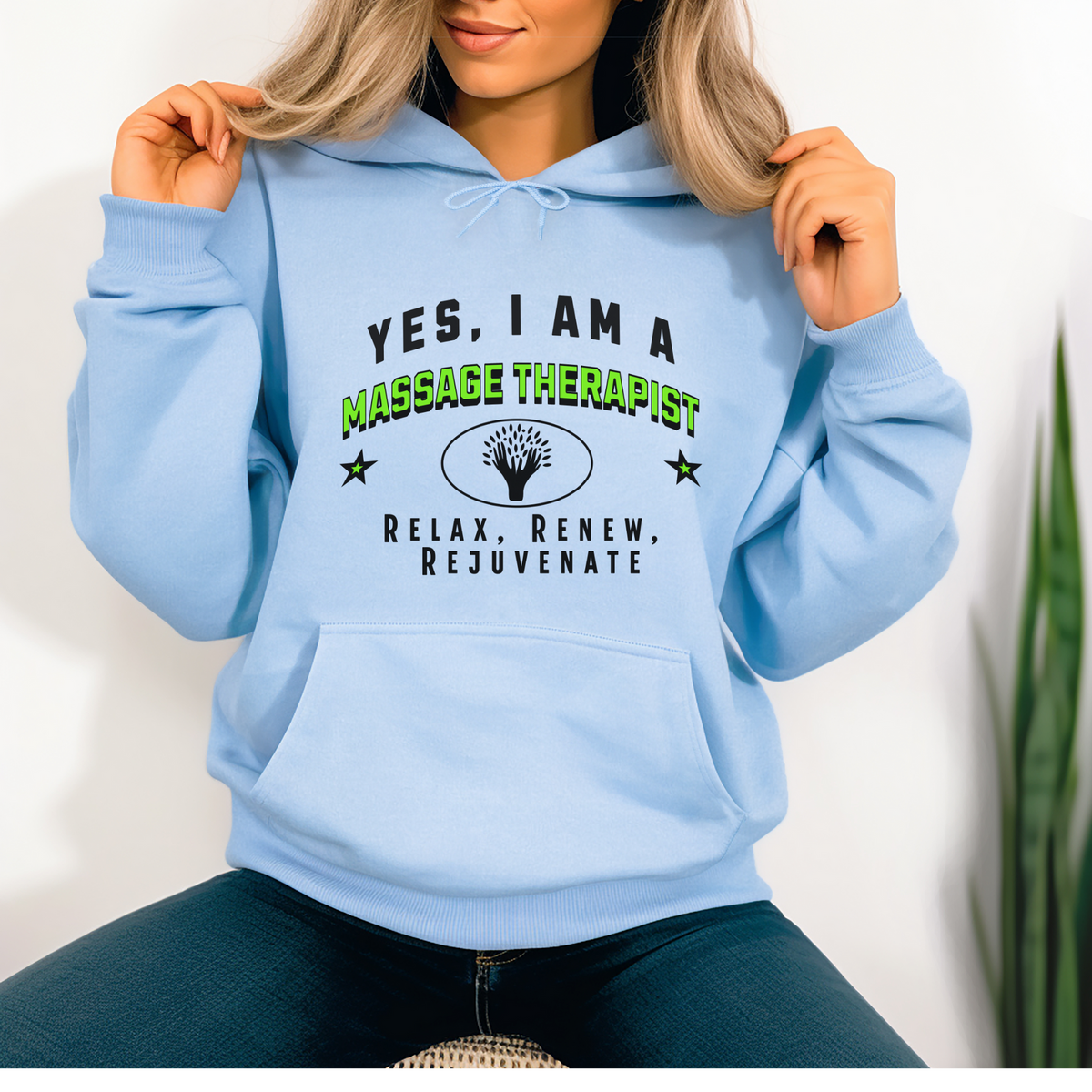 Massage Therapist Unisex Hoodie - Relax, Renew, Rejuvenate | Cozy Gift for Wellness and Healing Professionals