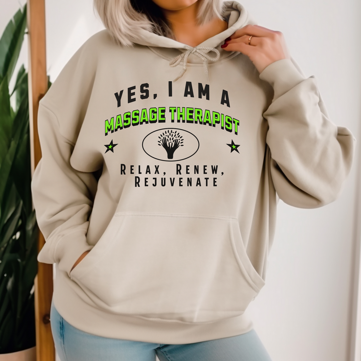 Massage Therapist Unisex Hoodie - Relax, Renew, Rejuvenate | Cozy Gift for Wellness and Healing Professionals