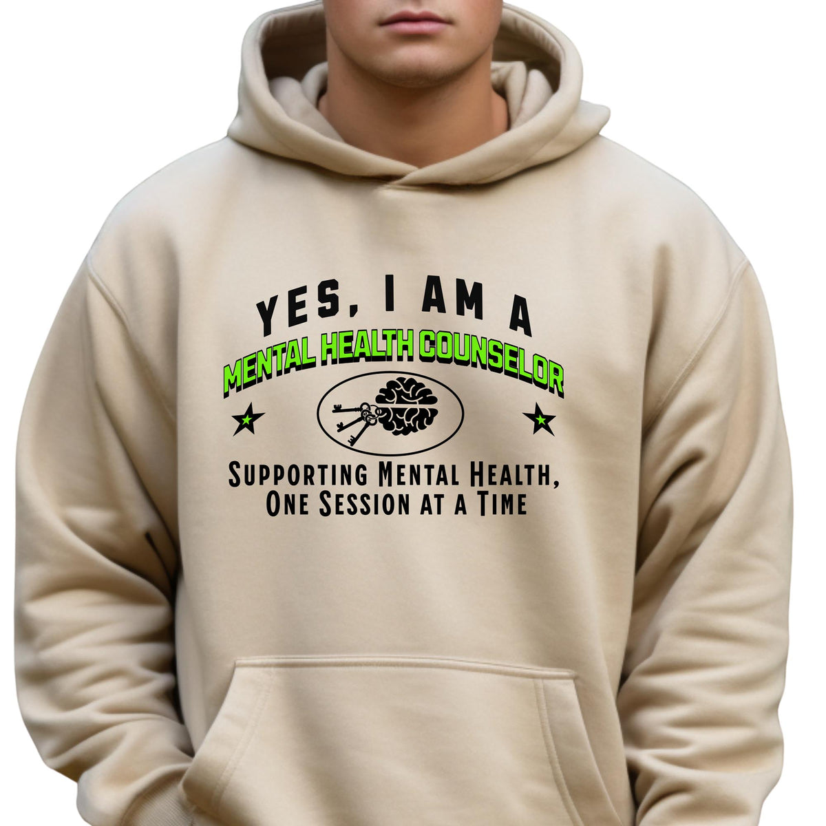 Mental Health Counselor Unisex Hoodie - Supporting Mental Health, One Session at a Time | Ideal Gift for Counseling Professionals