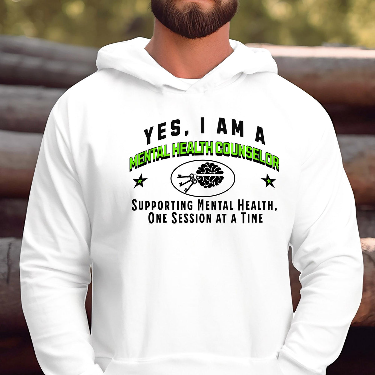 Mental Health Counselor Unisex Hoodie - Supporting Mental Health, One Session at a Time | Ideal Gift for Counseling Professionals