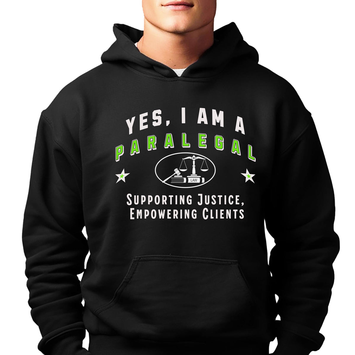 Paralegal Unisex Hoodie - Supporting Justice, Empowering Clients | Perfect Gift for Legal Support Professionals