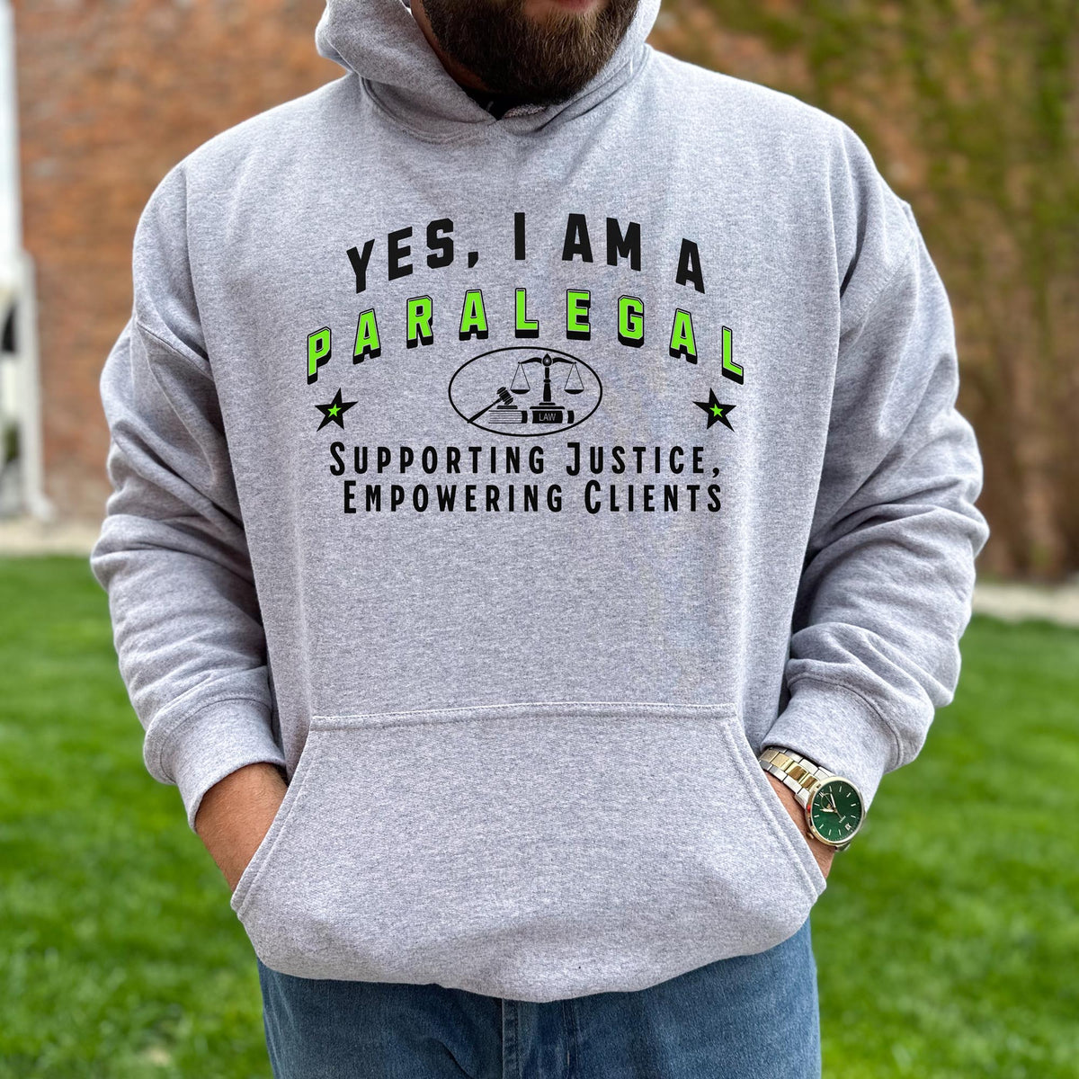 Paralegal Unisex Hoodie - Supporting Justice, Empowering Clients | Perfect Gift for Legal Support Professionals