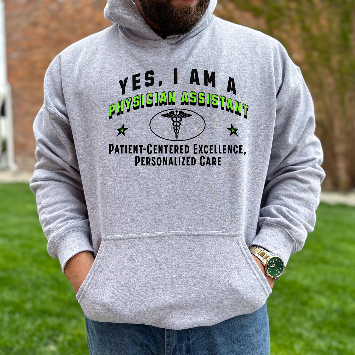 Physician Assistant Unisex Hoodie - Patient-Centered Excellence, Personalized Care | Thoughtful Gift for PA Professionals