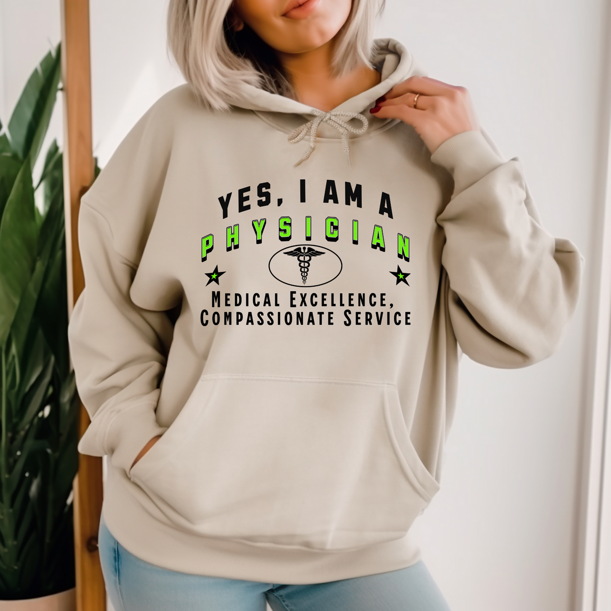 Physician Unisex Hoodie - Medical Excellence, Compassionate Service | Perfect Gift for Doctors and Healthcare Heroes