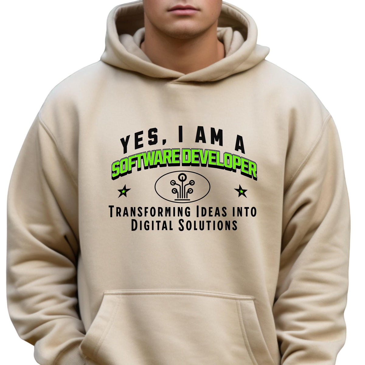 Software Developer Hoodie - &#39;YES, I AM A SOFTWARE DEVELOPER&#39; Unisex Sweatshirt | Transforming Ideas into Digital Solutions | Tech Gift