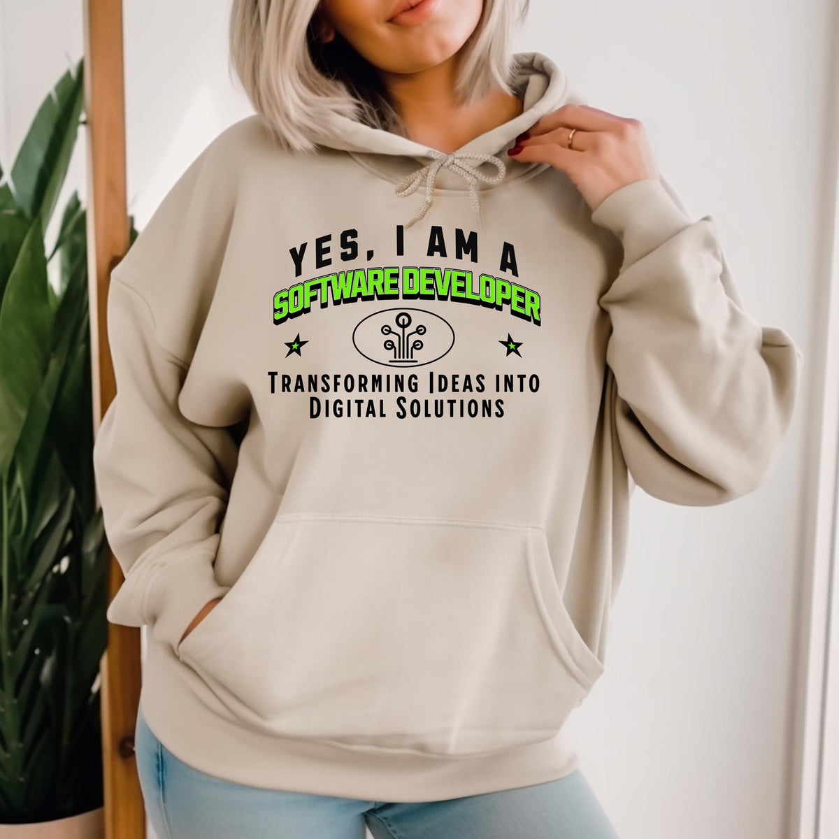 Software Developer Hoodie - &#39;YES, I AM A SOFTWARE DEVELOPER&#39; Unisex Sweatshirt | Transforming Ideas into Digital Solutions | Tech Gift