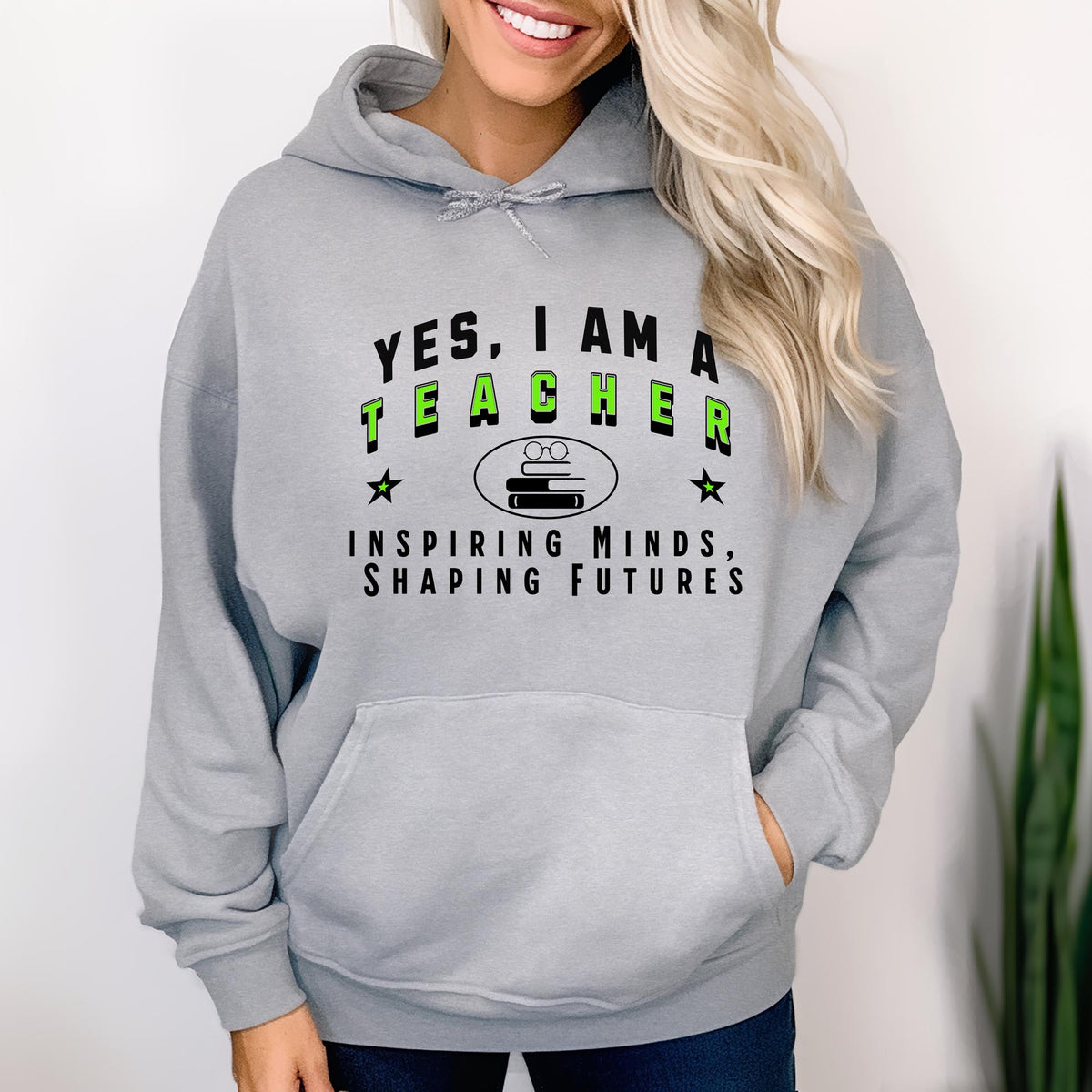 Teacher Hoodie - &#39;YES, I AM A TEACHER&#39; Unisex Sweatshirt | Inspiring Minds, Shaping Futures | Perfect Gift for Educators