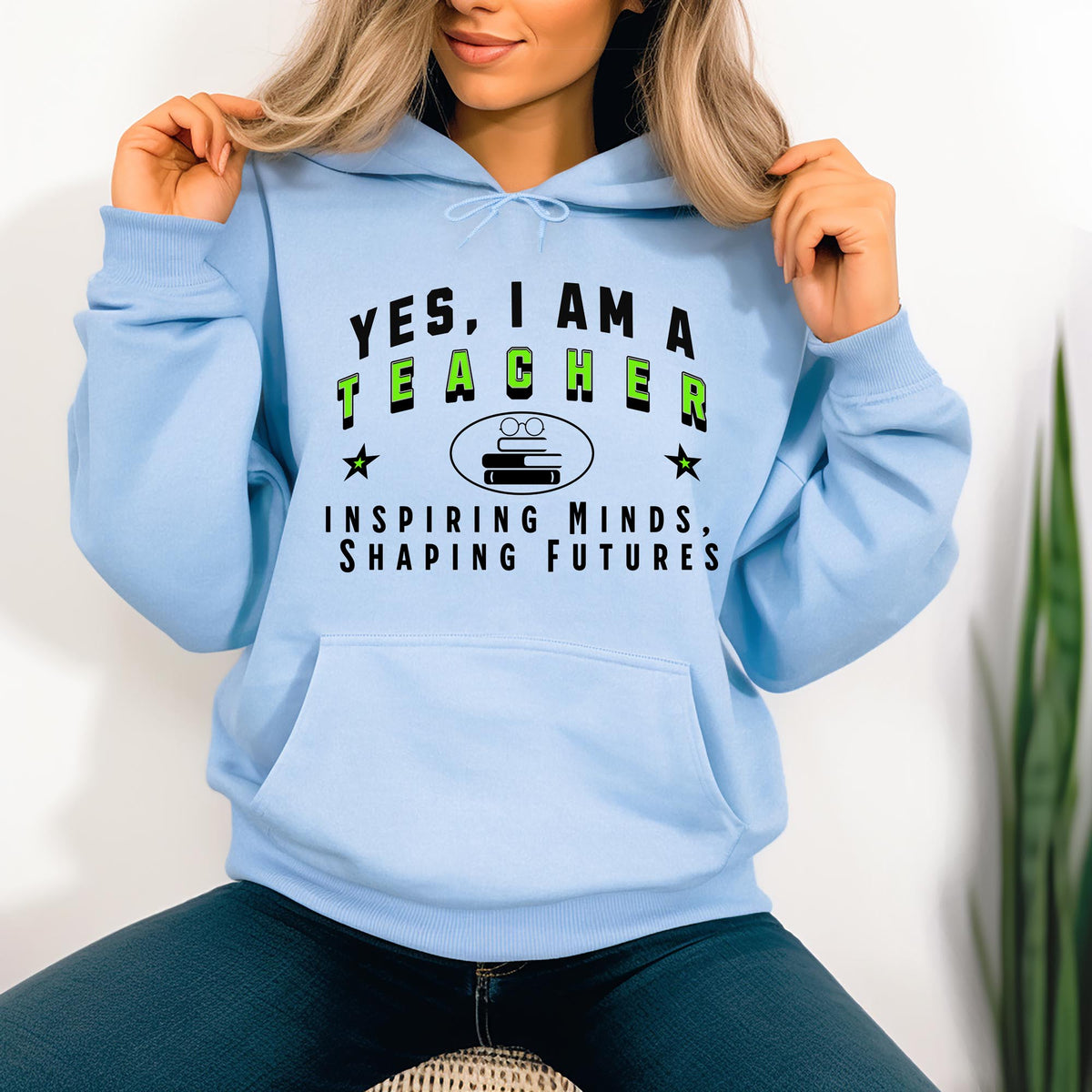 Teacher Hoodie - &#39;YES, I AM A TEACHER&#39; Unisex Sweatshirt | Inspiring Minds, Shaping Futures | Perfect Gift for Educators