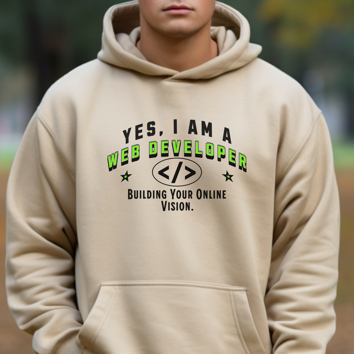 Web Developer Hoodie - &#39;YES, I AM A WEB DEVELOPER&#39; Unisex Sweatshirt | Building Business Online Vision | Perfect Gift for Tech Pros