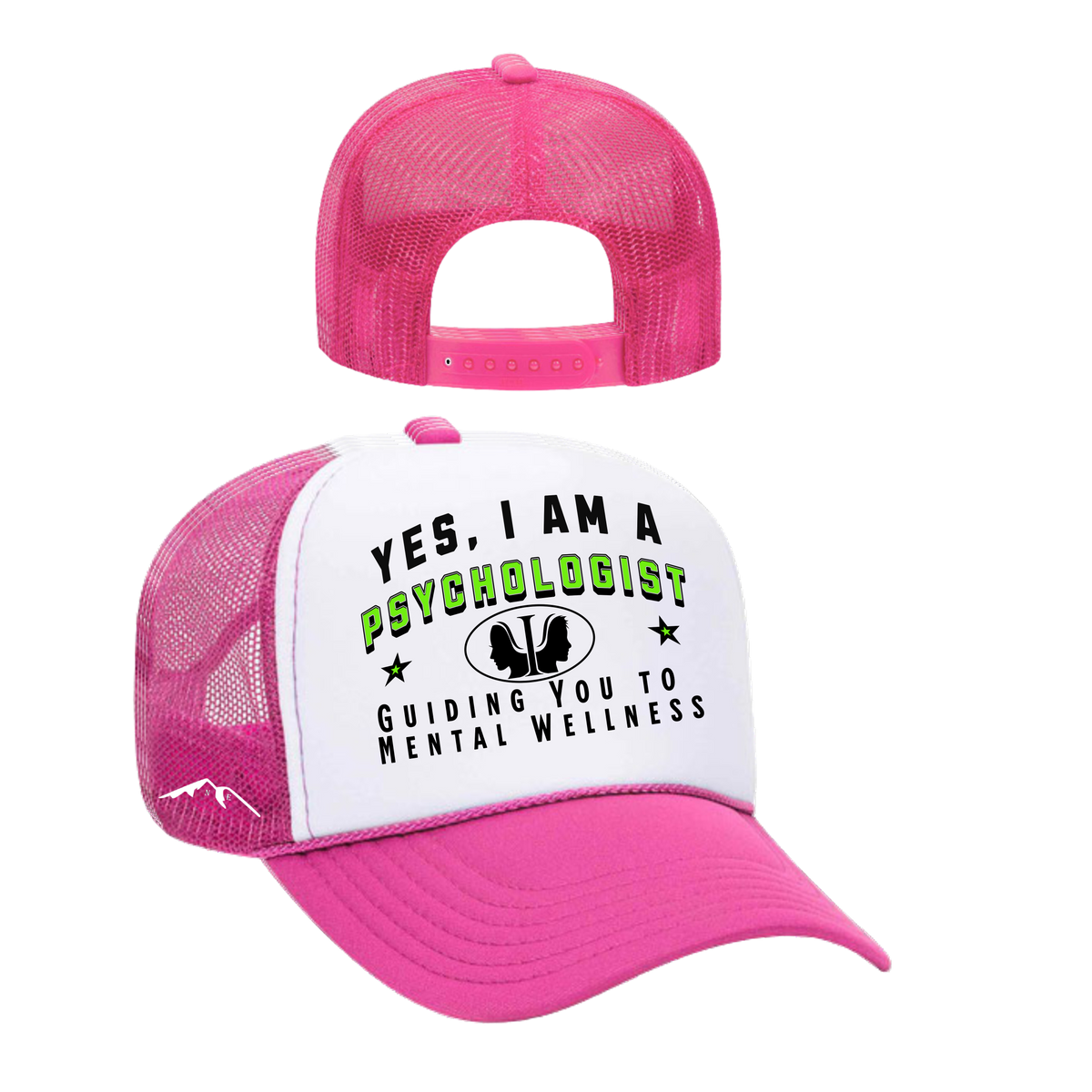 YES, I AM A PSYCHOLOGIST&quot; Trucker Hat – Guiding You to Mental Wellness | Adjustable Mesh-Back Cap for Mental Health Advocates