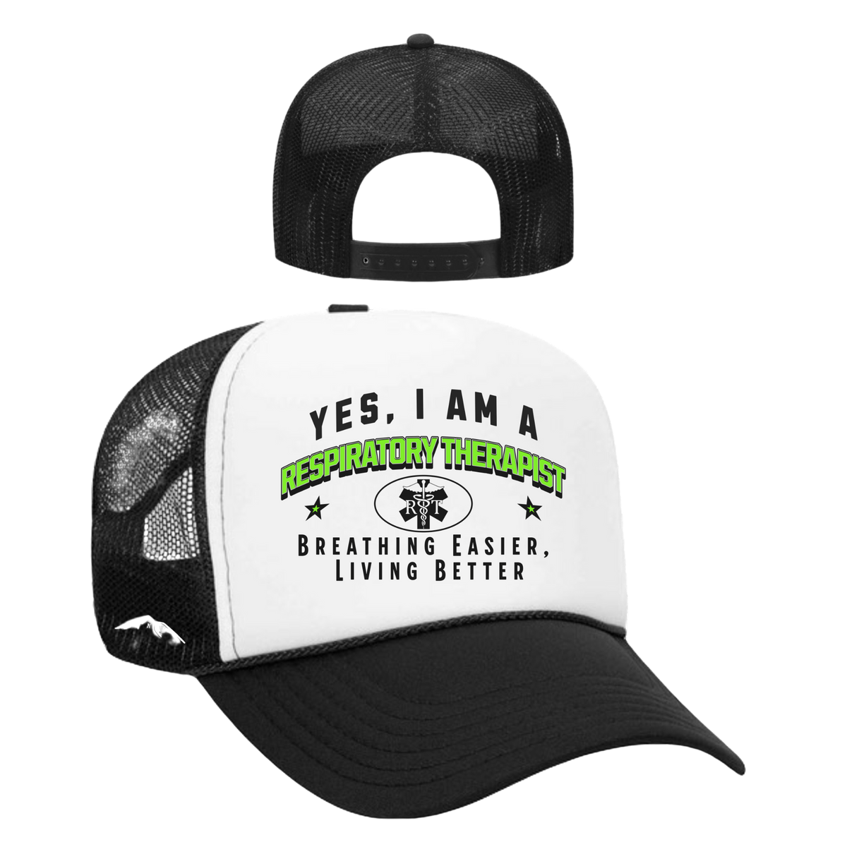 YES, I AM A RESPIRATORY THERAPIST&quot; Trucker Hat – Breathing Easier, Living Better | Adjustable Mesh-Back Cap for Healthcare Professionals