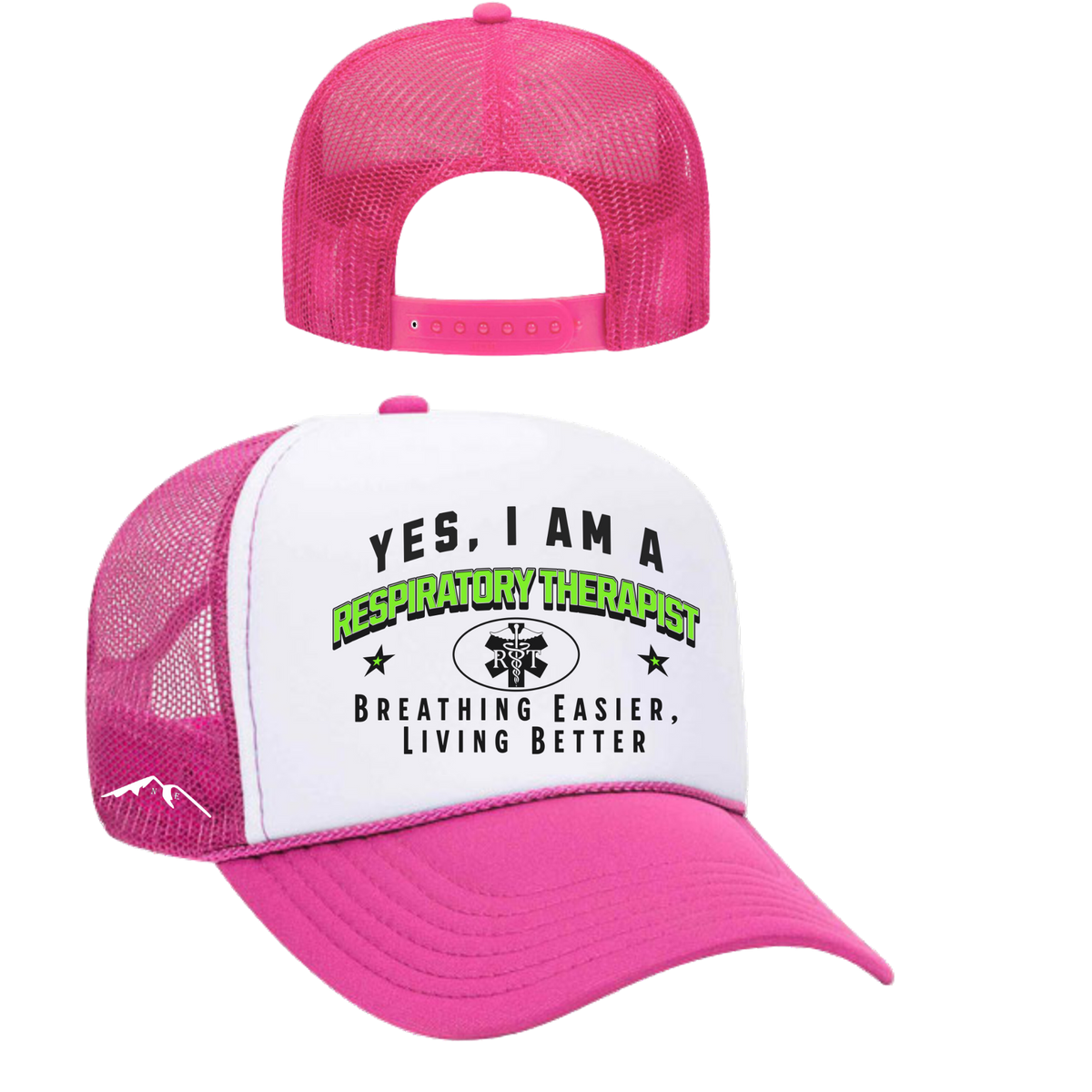 YES, I AM A RESPIRATORY THERAPIST&quot; Trucker Hat – Breathing Easier, Living Better | Adjustable Mesh-Back Cap for Healthcare Professionals