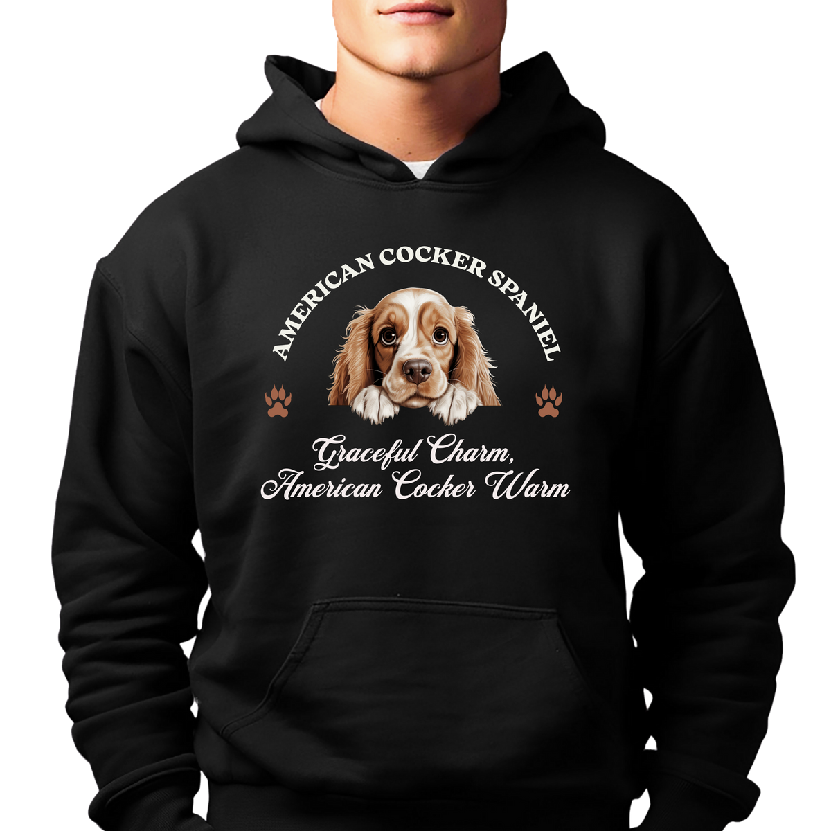 Graceful Charm American Cocker Hoodie – Cozy Unisex Dog Lover Apparel for Everyday Comfort and Style