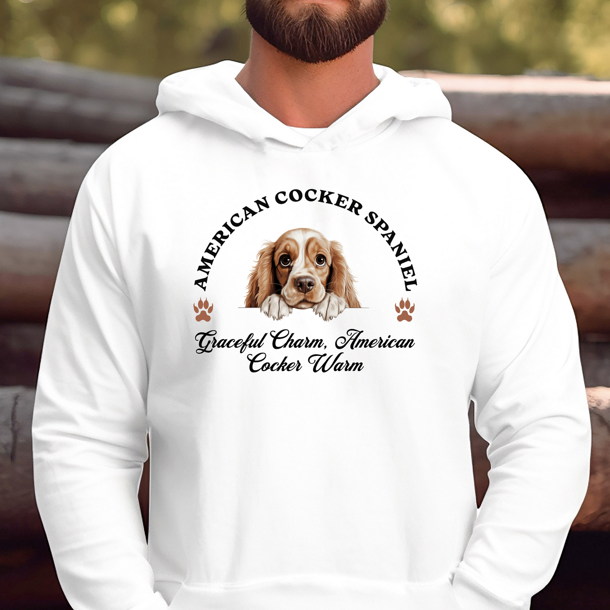 Graceful Charm American Cocker Hoodie – Cozy Unisex Dog Lover Apparel for Everyday Comfort and Style