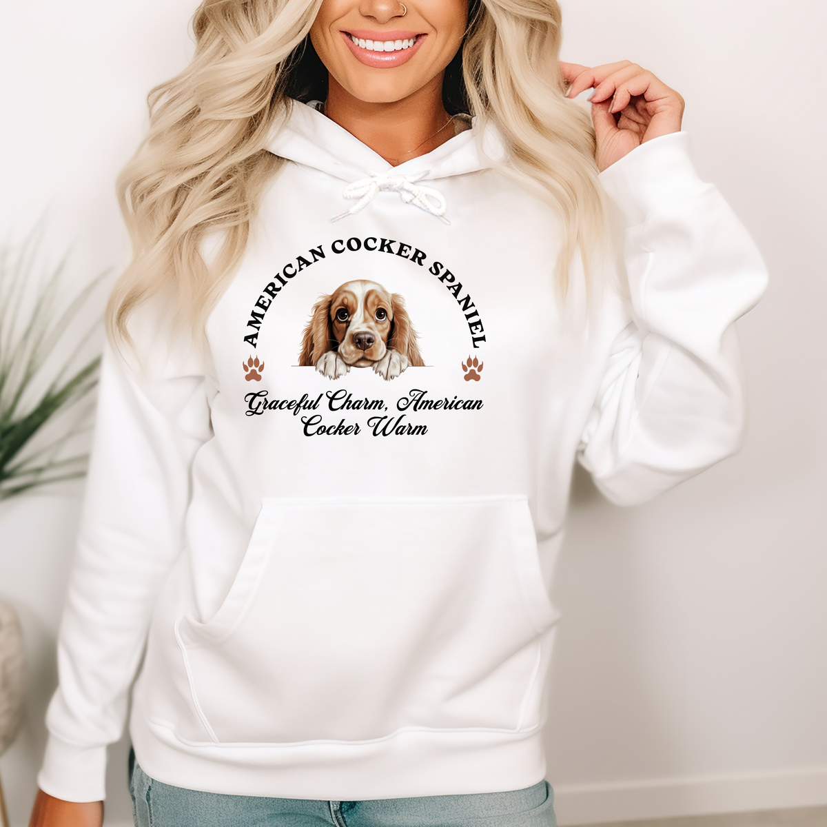 Graceful Charm American Cocker Hoodie – Cozy Unisex Dog Lover Apparel for Everyday Comfort and Style