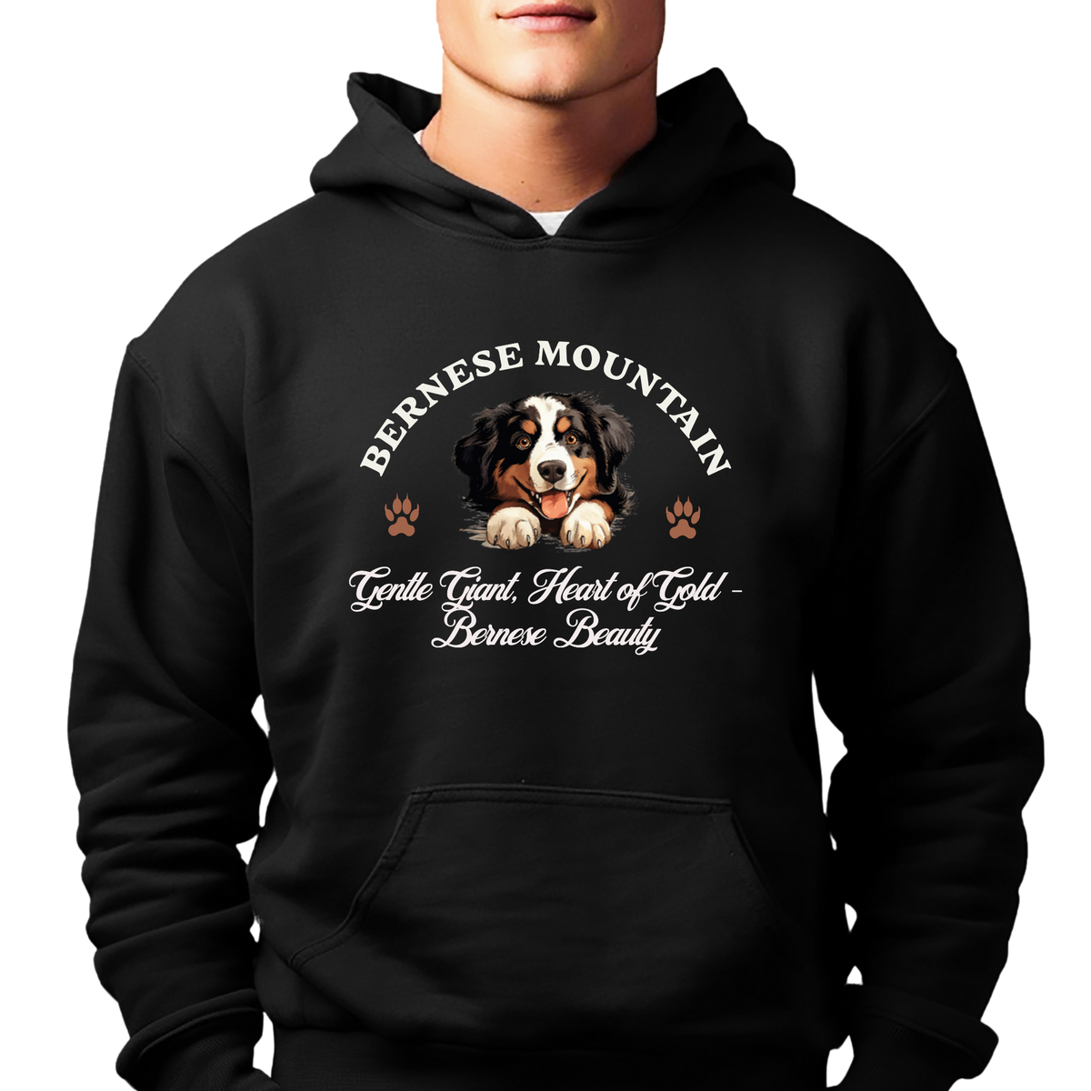 Bernese Mountain Dog Unisex Hoodie – Gentle Giant, Heart of Gold, Bernese Beauty for Dog Lovers