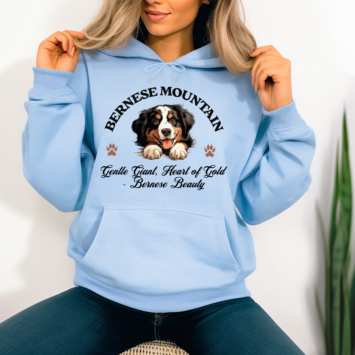 Bernese Mountain Dog Unisex Hoodie – Gentle Giant, Heart of Gold, Bernese Beauty for Dog Lovers