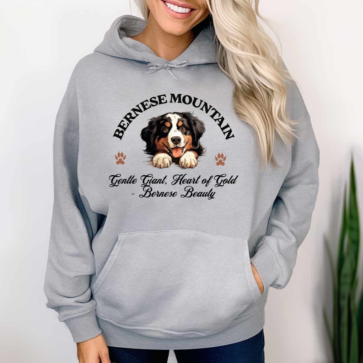 Bernese Mountain Dog Unisex Hoodie – Gentle Giant, Heart of Gold, Bernese Beauty for Dog Lovers