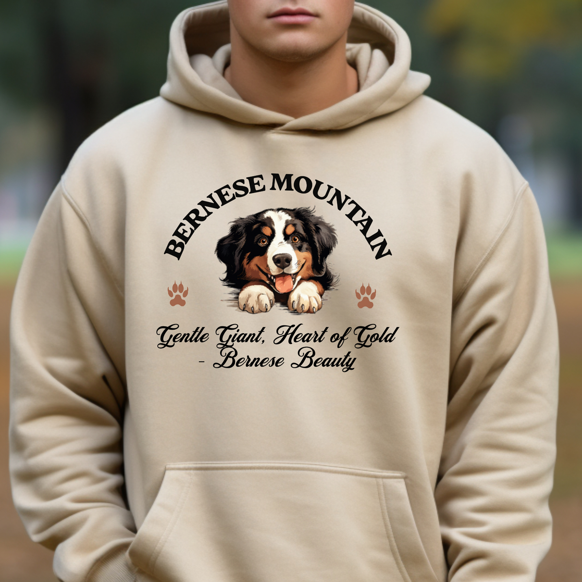 Bernese Mountain Dog Unisex Hoodie – Gentle Giant, Heart of Gold, Bernese Beauty for Dog Lovers