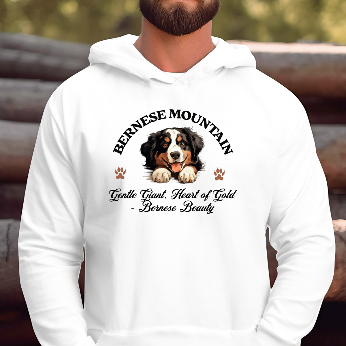 Bernese Mountain Dog Unisex Hoodie – Gentle Giant, Heart of Gold, Bernese Beauty for Dog Lovers